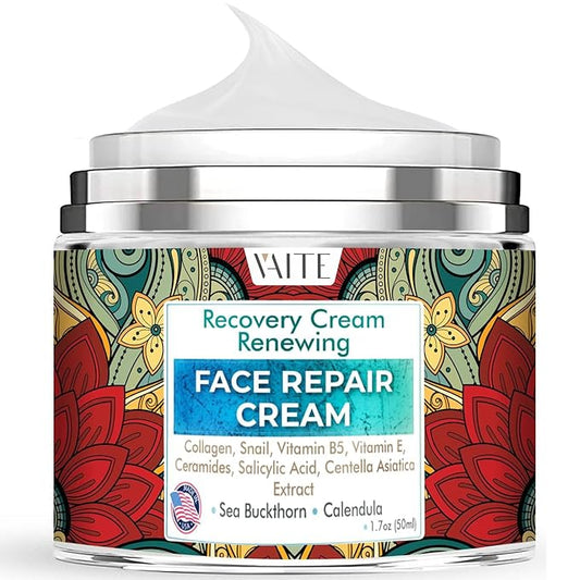 VAITE Face Moisturizer Remedy Skin Repair Cream with Snail, Salicylic Acid, Vitamin B5, Vitamin E, Collagen, and Ceramides for Men and Women Anti-aging Anti-wrinkle Made in USA Night and Day-Velvo Beauty