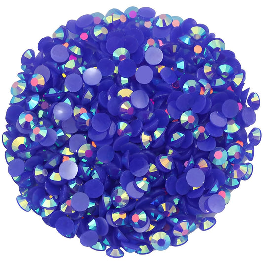 4500 Pcs SS12 3mm AB Flatback Rhinestones for Nails Art Crafts Glitter Round Shine Gems Crystals DIY Clothes Shoes （Sapphire AB）-Velvo Beauty