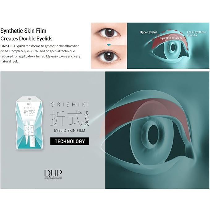 DUP ORISHIKI Eyelid Skin Film, Invisible Eyelid Lifter, Natural Eye Lid Defining Makeup Stick, Double Eyelid Lift for Droopy Eyes, Japanese Instant Natural Eye Makeup, Invisible Film Eyelid Maker-Velvo Beauty