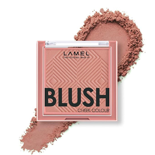 Lamel Coral Blush Cheek Color Mini - Blendable Natural Blush Powder - Enhances & Defines Shapes & Features - Shading & Contouring Powder Blush - 4 Universal Shades - № 403 (Coral) - 3.8g / 0.13 oz-Velvo Beauty