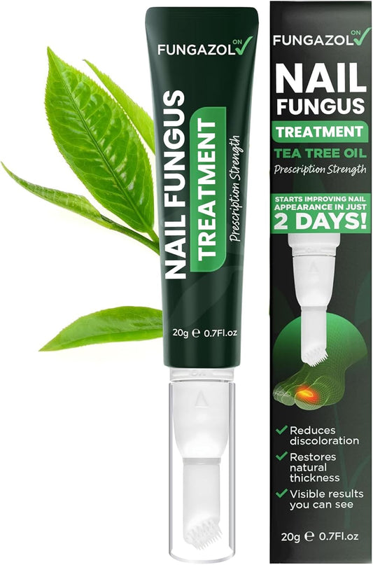 Nail Fungus Treatment Extra Strength for Toenail & Fingernails | Antifungal Nail Treatment with Tea Tree Oil | Fast-Acting, No-Touch Applicator | Restores Thickness & Discoloration | 20g-Velvo Beauty