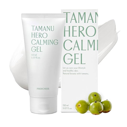 PINKWONDER Tamanu Hero Calming Gel 5.07oz (150ml) | Organic Tamanu Gel, Cooling, Soothing Instant Relief for Skin & Sunburn, Sunburn Relief, Alcohol Free, Gel cream, Korean Skincare-Velvo Beauty