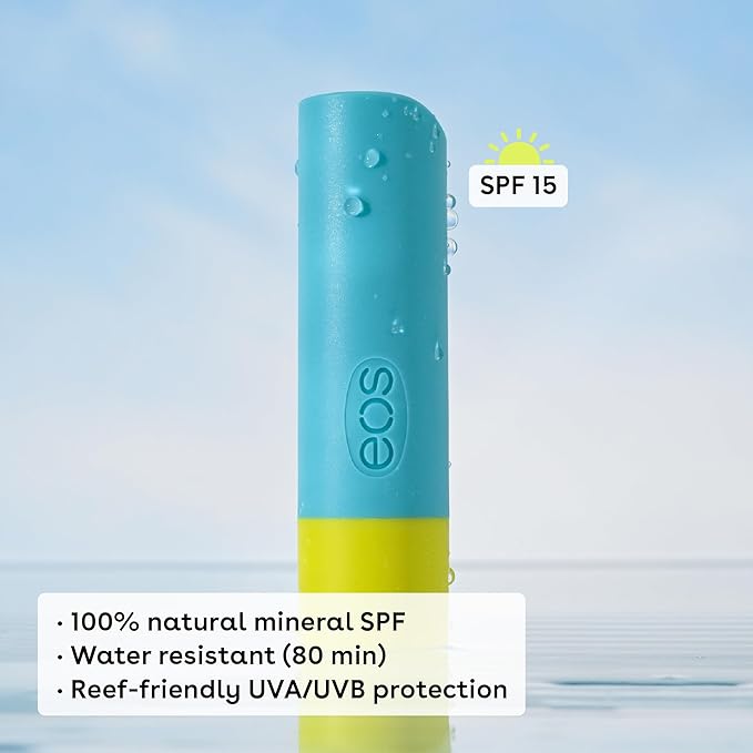 eos Natural SPF 15 Lip Balm- Pineapple Coconut, Daily Protection, Water Resistant, 0.14 oz-Velvo Beauty