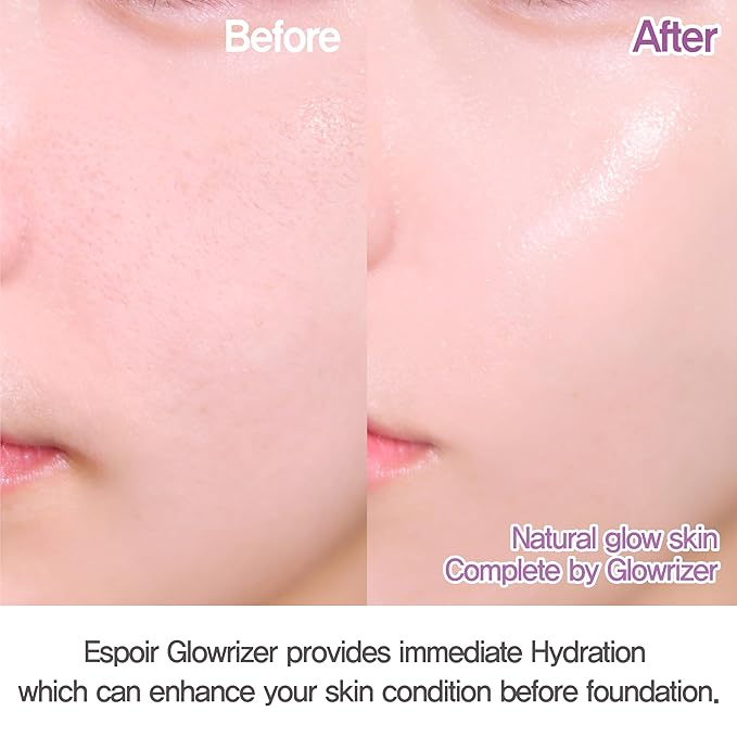 Espoir Glowrizer | Hydrating and Moisturizing Gel-Based Primer for Makeup | 1.35 fl. Oz | Express smooth and glow skin as if Natural-born | Jelly Primer | Recommended for all type of skins-Velvo Beauty