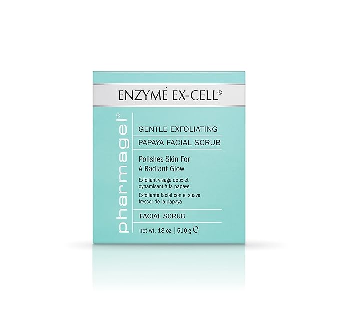 Pharmagel Enzyme Ex-Cell - Gentle Papaya Face Exfoliator Scrub for All Skin Types - 18 Ounces-Velvo Beauty
