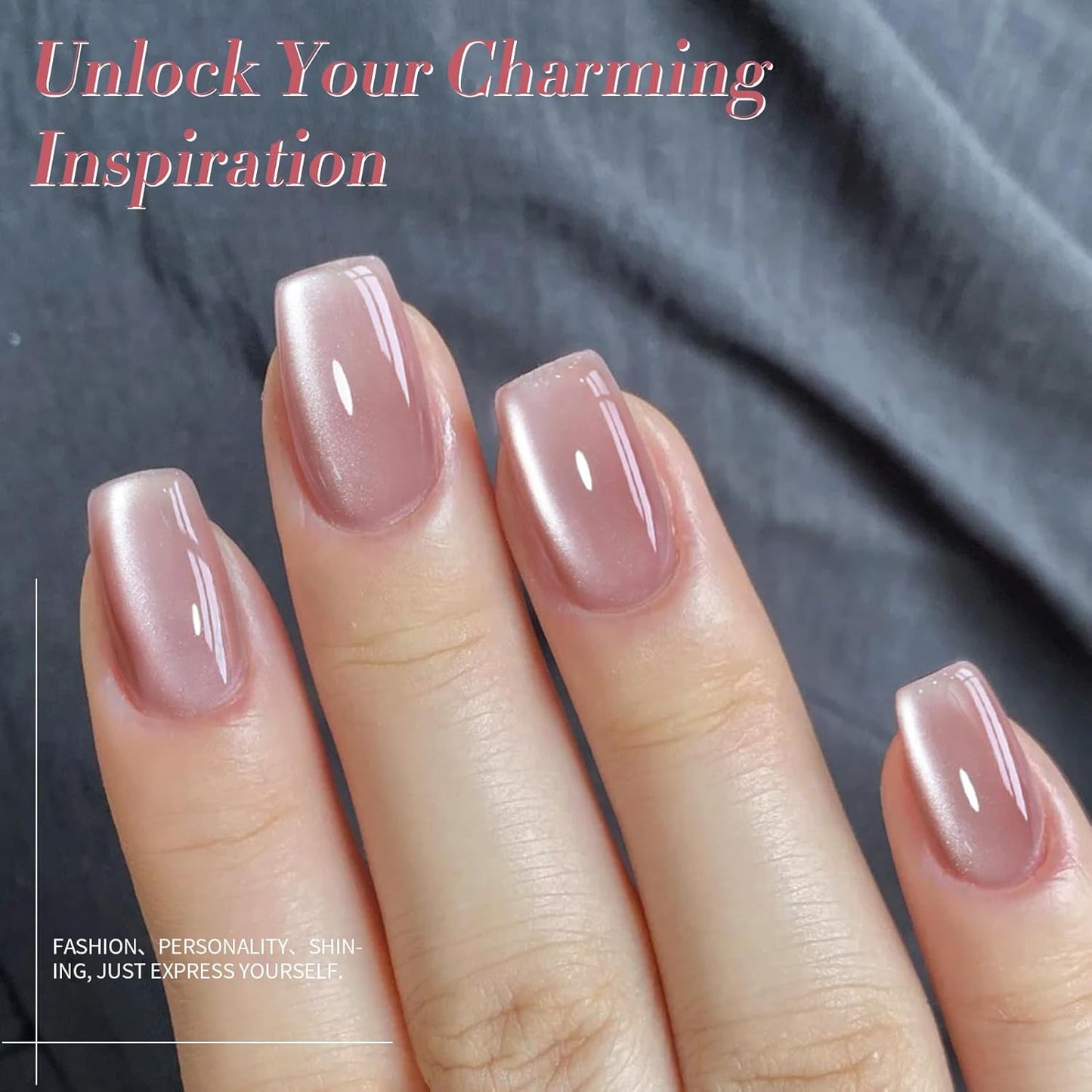 Born Pretty Cat Magnetic Eye Gel Nail Polish Cat Magnetic Gel Moonlight Dried Rose Color Cat Magnetic Glitter Nail Polish Nail Gel Soak Off Nail Art Salon Home Gift for Women 15ML-Velvo Beauty