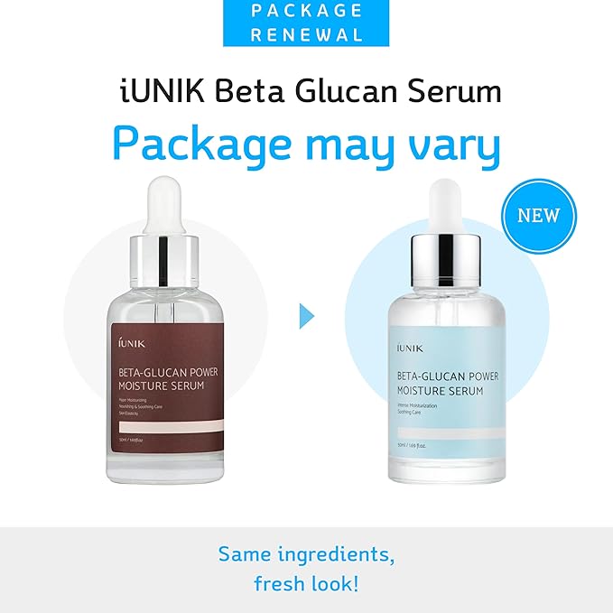 IUNIK Beta-Glucan Power Deep Moisture Vegan Serum Intense Hydration Mushroom Yeast Extracts Naturally-derived - Dry Mature Sagging Sensitive Skin Cell Regenerating Lifting Korean Skincare-Velvo Beauty