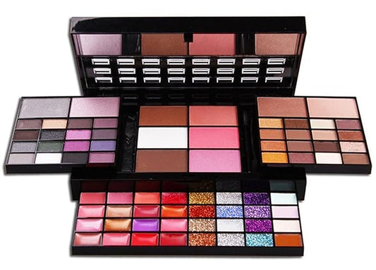 All in One Makeup Kit for Women Full Kit Girls Makeup Gift Sets Xmas Essential Bundle Include Eyeshadow Palette Lipstick Blush Concealer Eyeliner Mascara Foundation Brush Eyebrow Pencil-Velvo Beauty