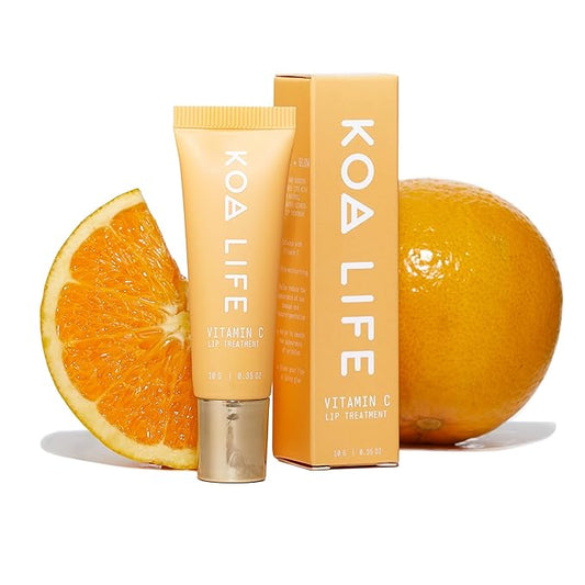 Koa Life Vitamin C Lip Treatment - Nourishing Lip Balm, Anti-Aging, Repairs & Protects From Sun Damage, Glossy, All Natural Ingredients - Citrus 10 G-Velvo Beauty