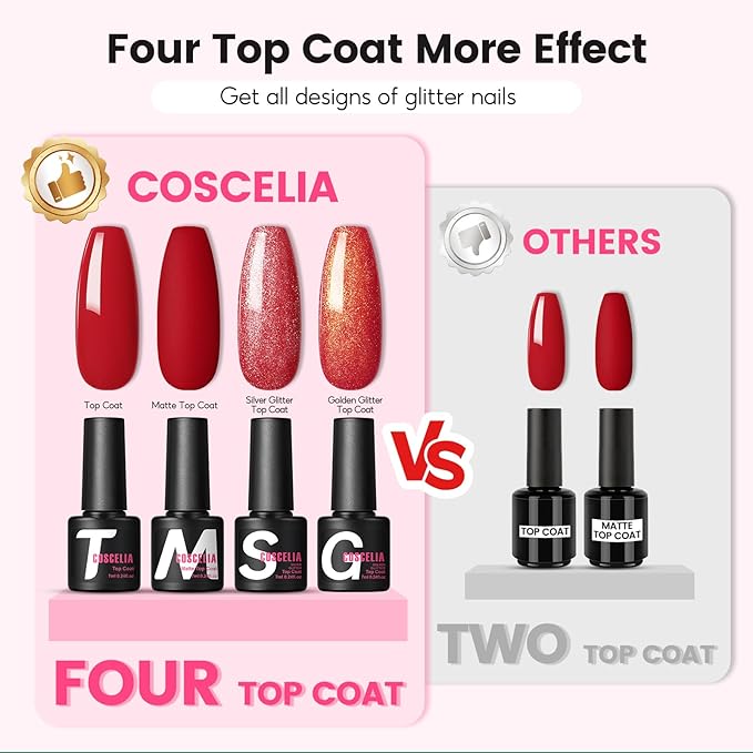 COSCELIA 53ps Gel Nail Polish Kit with U V light and Drill Starter Kit 35 Summer Colors Gel Polish 5pcs Top Base Coat LED Lamp Nail Art All Seasons Gel Manicure Kit Gifts for Women-Velvo Beauty