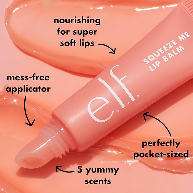 e.l.f. Squeeze Me Lip Balm, Moisturizing Lip Balm For A Sheer Tint Of Color, Infused With Hyaluronic Acid, Vegan & Cruelty-free, Grape-Velvo Beauty