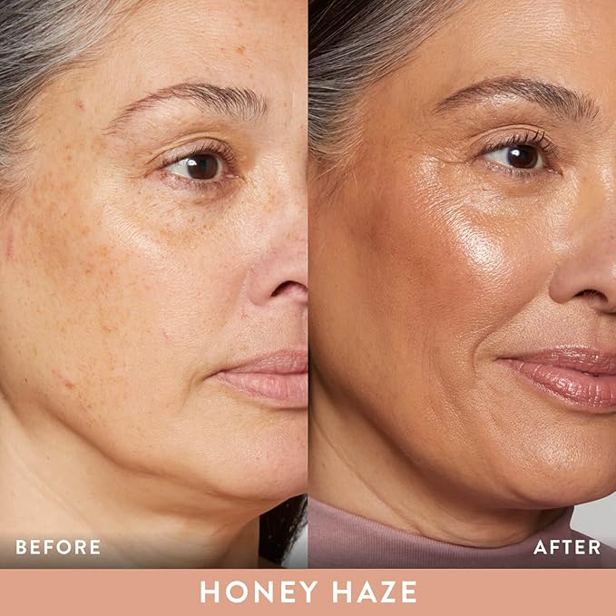 LAURA GELLER NEW YORK The Wonder Balm Complexion Enhancer - Hydrating Weightless Subtle Hint of Color + Glow for Mature Skin - Vegan Squalane - Apply to Cheeks & Lips (04 Honey Haze)-Velvo Beauty