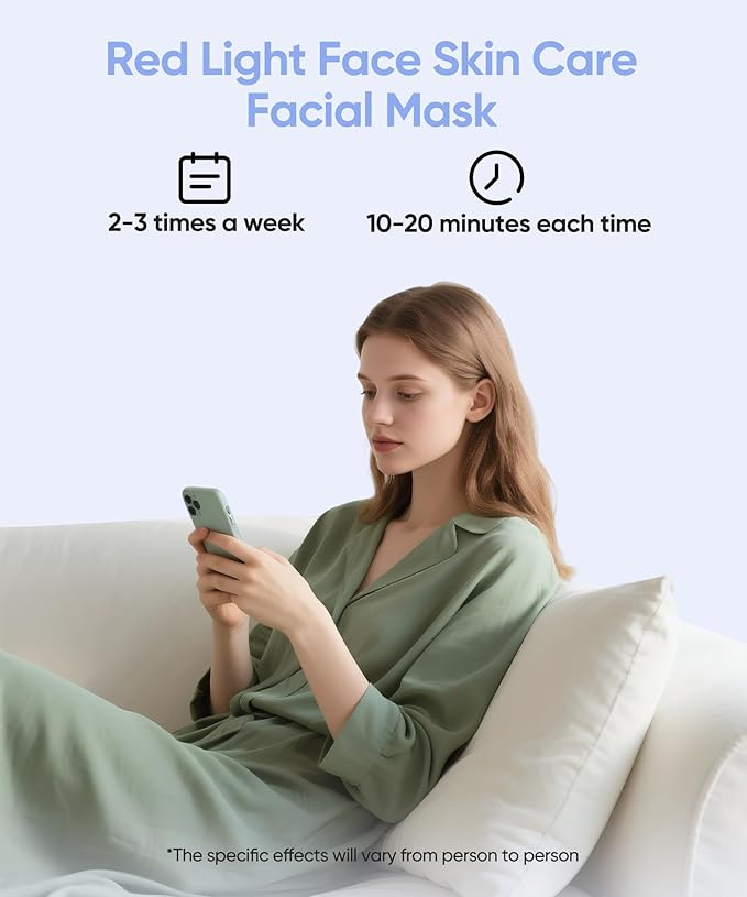 Led Face Mask Light Therapy, Red Light Therapy for Face, 7-1 Colors LED Facial Skin Care Mask, Black-Velvo Beauty