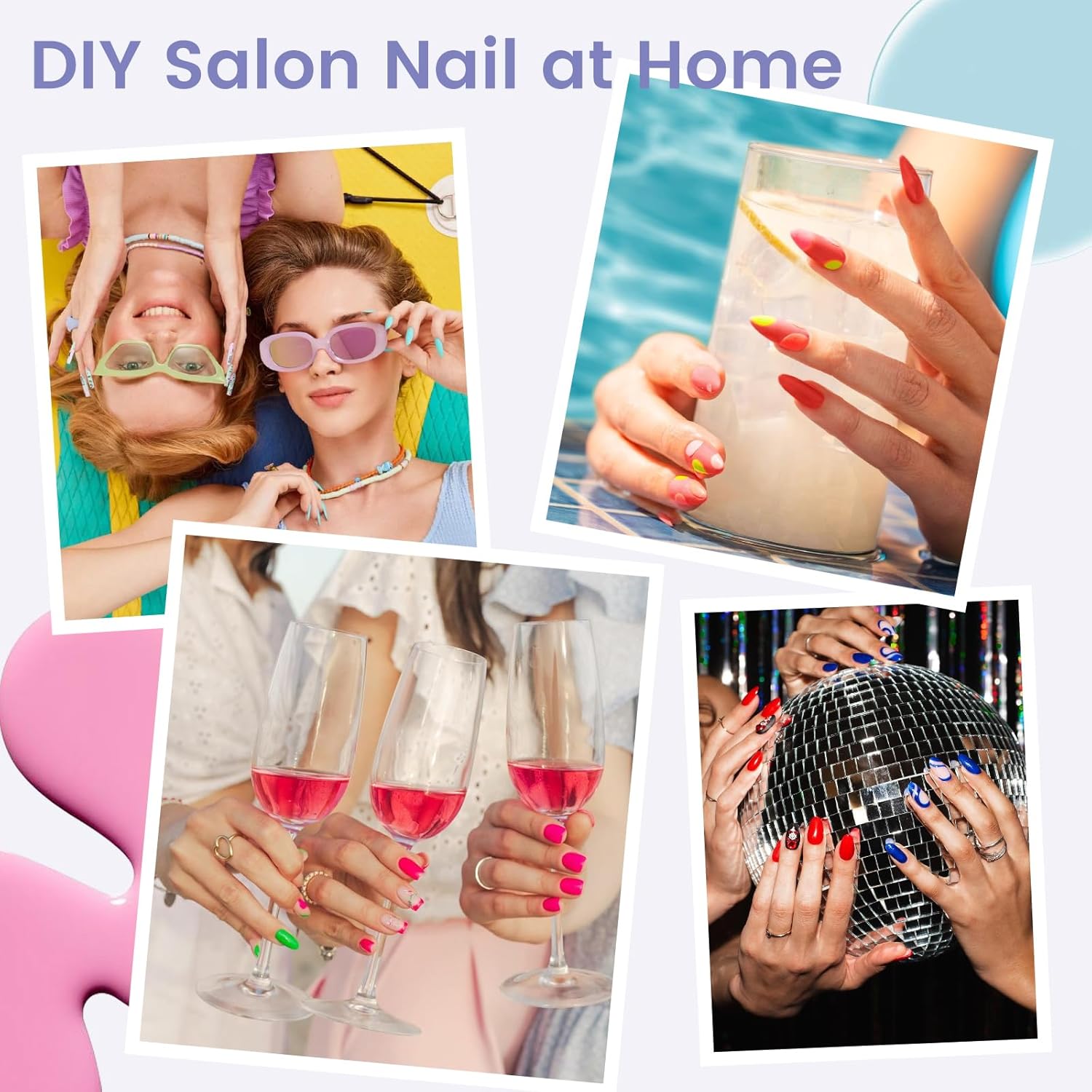 Extra Short Almond Nail Tips: 240Pcs Small Almond Shape Soft Gel Fake Nail Tips for Nail Extension, 12 Sizes Full Cover Clear Press on Nails for Girls for Home DIY Salon-Velvo Beauty