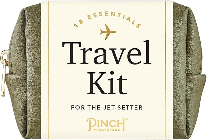 Pinch Provisions Travel Kit, includes 18 Must-Have Emergency Essential Items for Travelling, Ideal Road Trip or Airport Gift for Friends, Family & Peers, Portable Pouch-Velvo Beauty