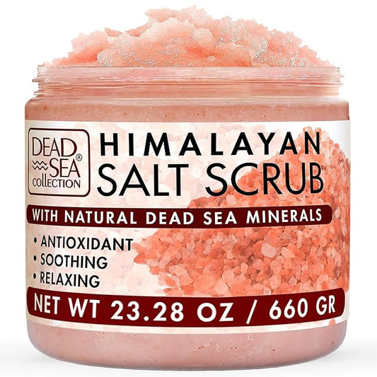 Dead Sea Collection Himalayan Salt Scrub – Exfoliating Body Scrub for Women – Moisturizing and Nourishing Skin – with Pure Oils and Dead Sea Minerals (23.28 Oz)-Velvo Beauty