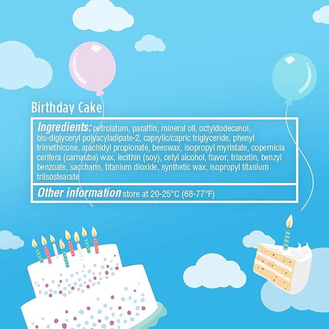 Chapstick Party Favor Lip Balm Gift Pack Happy Birthday 10 sticks 0.15 oz each-Velvo Beauty