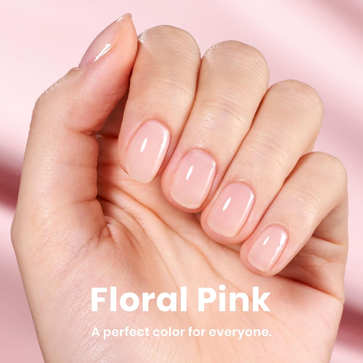 Beetles Nail Polish - Nude Nail Polish Pink Jelly Nail Concealer Fast Dry Quick Natural Nail Strengthener and Growth Treatment for Thin and Damaged Nails,0.51 FL OZ-Velvo Beauty