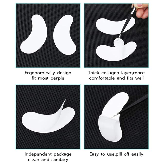 Under Eye Gel Pads Eyelash Extension Pads Lint Free DIY False Eyelash Lash Extension Makeup Eye Gel Patches Pack (50)-Velvo Beauty