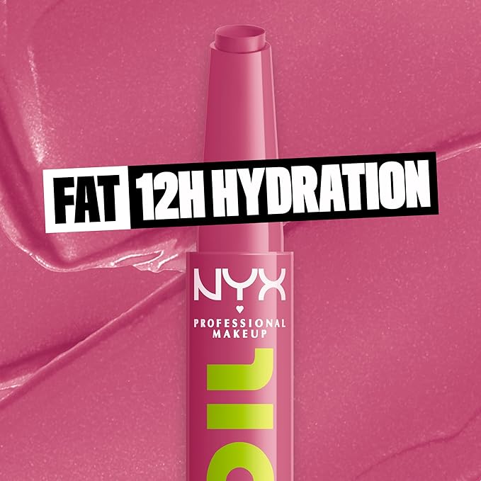 NYX PROFESSIONAL MAKEUP Fat Oil Slick Click, Lightweight, Buildable, Pigmented Vegan Lip Balm - DM Me-Velvo Beauty