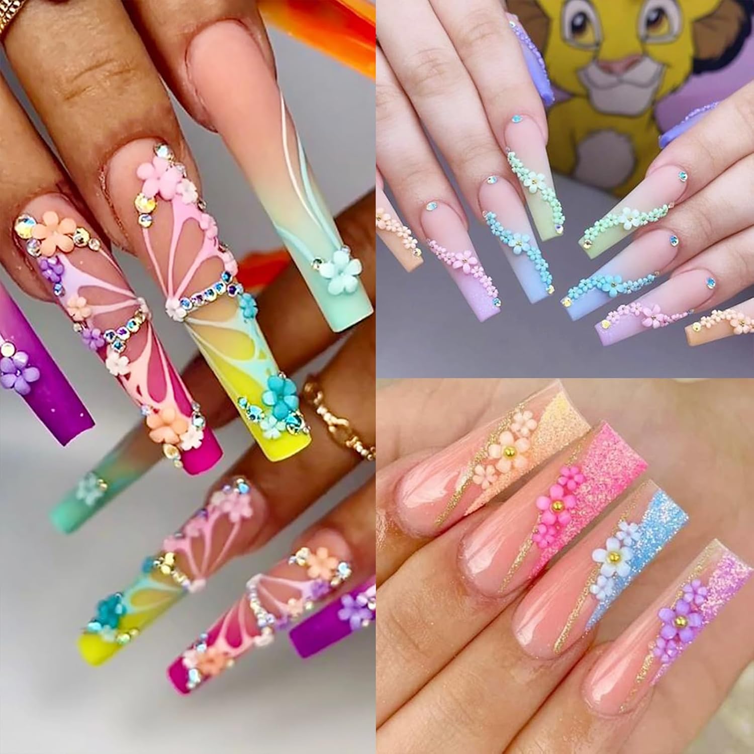 Nail Charms Rhinestones Colorful Nail Art Gems with Glue Gel Flatback Pearls Supplies Luxurious Crystal AB Rhinestones Nails Accessories Jewelry Pearls for Women Nails DIY Design-Velvo Beauty