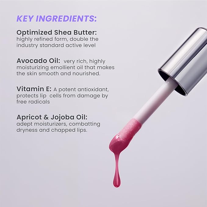 Wonderskin Lip Oil Rehab Serum - Tinted Lip Oil, Hydrating, Moisturizing, and Non-Sticky Deep Red Tint Serum for Dry Lips (Honey)-Velvo Beauty