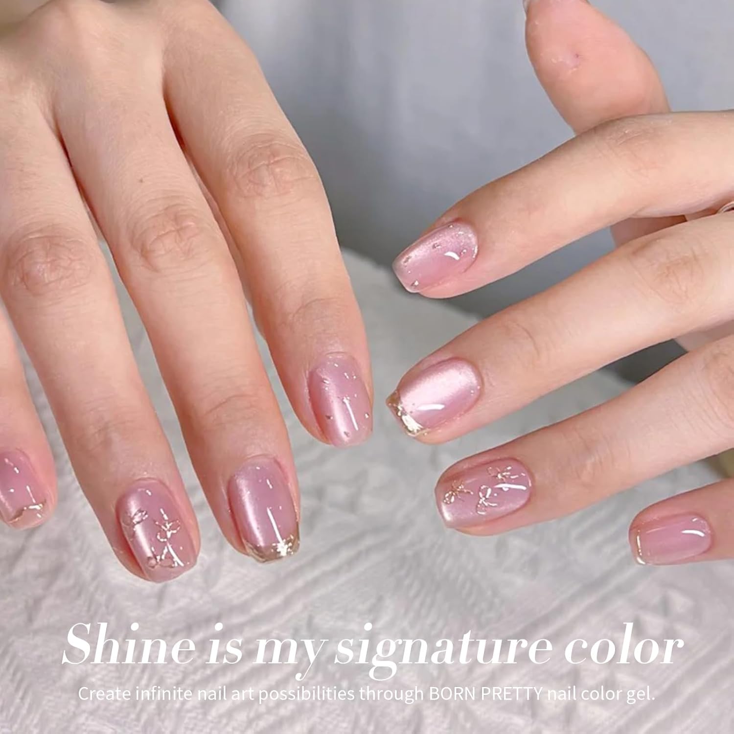 Born Pretty Cat Magnetic Eye Gel Nail Polish, Pink Moonlight Cat Magnetic Gel, Glass Shiny Effect Pink Soak Off Nail Art Salon Manicure Home Gift 15ml-Velvo Beauty