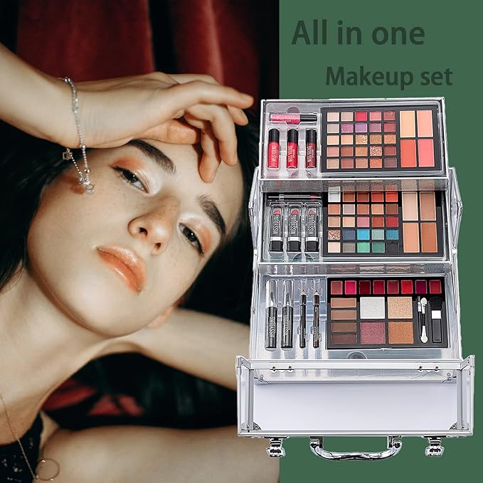 74 Colors Makeup Kit All-in-one Makeup Set, Cosmetic-Gift for Women -Include Makeup Brush Set, Eyeshadow Palette, Brow Powder, Eyebrow Pencil, Lip brush -(Multicolor 102)-Velvo Beauty