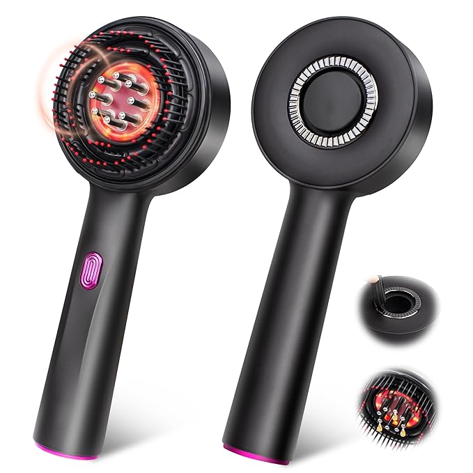 Upgrade 3 in 1 Hair Oil Applicator,Electric Hair Brushes for Hair Growth,Oil Applicator Scalp Massager,IPX7 Waterproof Electric Scalp Massager-Velvo Beauty