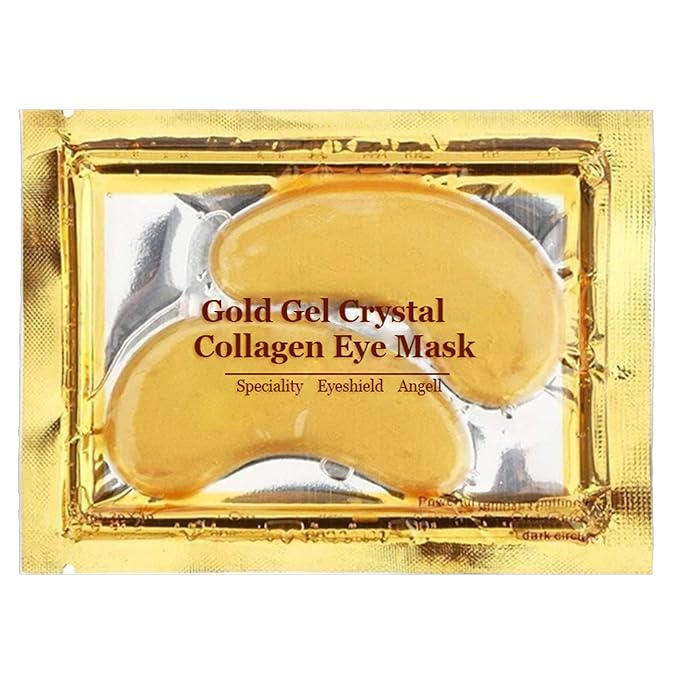 Jakuva 29PCS Gold Gel Crystal Collagen Eye Mask Under Eye Patches For Puffy Eyes and Dark Circles, Hydrating & Anti Aging,24k Gold Eye Mask Eye Patches for Moisturizing-Velvo Beauty