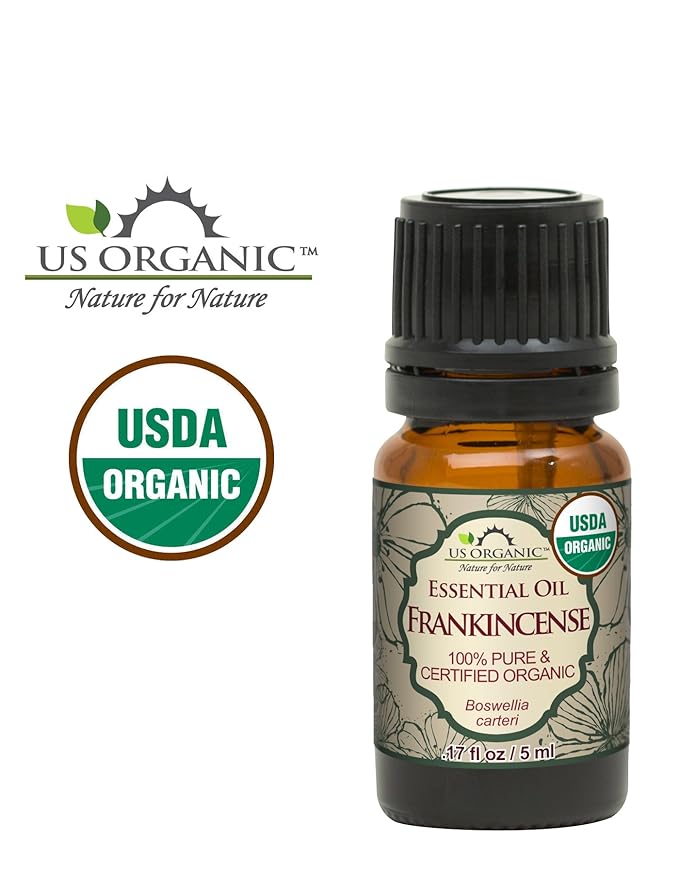 US Organic 100% Pure Frankincense (Boswellia Carteri) Essential Oil - Sourced from The Horn of Africa, USDA Certified Organic, Use Topically or in Diffuser, Perfect for Yoga or Meditation (5 ml)-Velvo Beauty