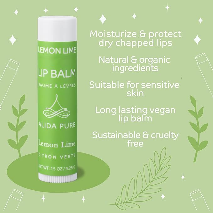Citrus Lip Balm Collection, Vegan Lip Balm Set, Bees Wax Free, Coconut Oil Free, Avocado Oil, Organic Jojoba Oil, Vitamin E, Natural Moisturizer For Dry Cracked Lips, 3 Tube Set-Velvo Beauty