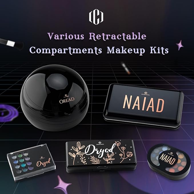 Color Nymph All In One Makeup Palette Set Kit,Portable Travel Makeup Kit for Girls with 24-Colors Eyeshadows Facial Blusher Lip Gloss Pressed Powder Mascara Brushes Mirror-Velvo Beauty