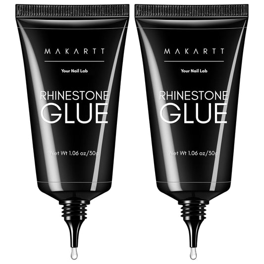 Makartt Nail Rhinestone Glue for Nails- 60ML Super Strong Gel Glue for Rhinestones, 3D Art Charm Decorations Bling Gem Bow Jewels Crystals Beads Diamonds Pearls, Beauty Gift, UV Lamp Need-Velvo Beauty