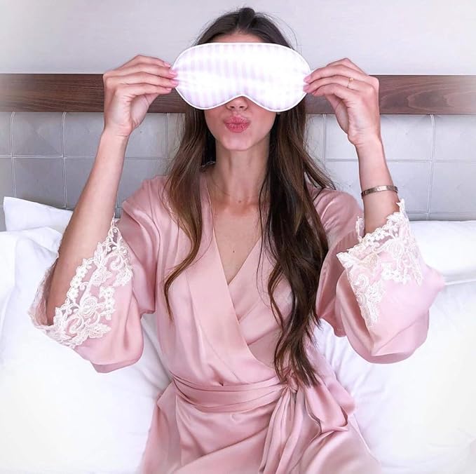 SMUG Satin Sleep Mask & Eye Mask | Deep Dream Sleep Masks for Women & Men | Soft Sleeping Eye Mask to Nourish Skin, & Reduce Dark Circles | Eye Sleep Mask to Block Out Light | Candy Shop-Velvo Beauty