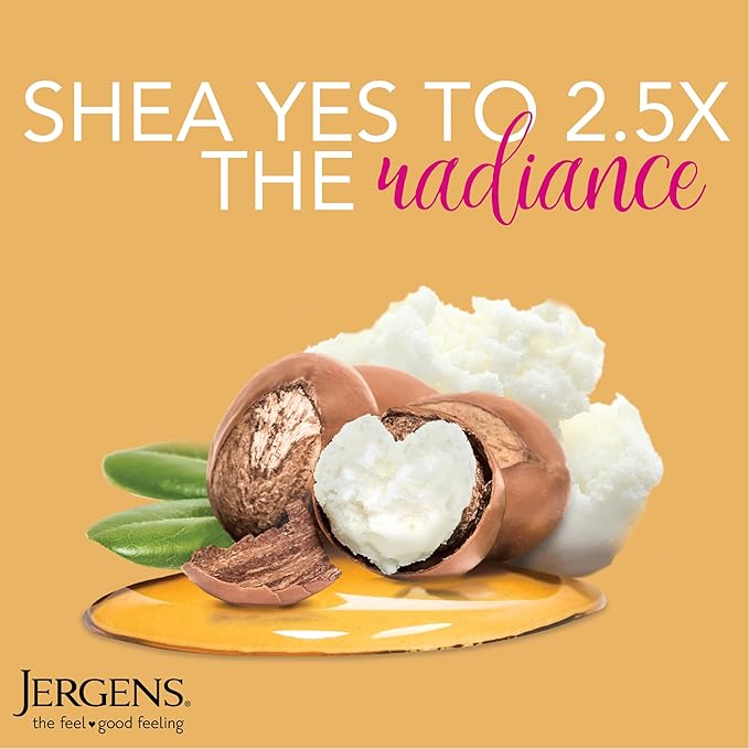 Jergens Shea Butter Hand and Body Lotion, Deep Conditioning Moisturizer, 3X More Radiant Skin, with Pure Shea Butter, Dermatologist Tested, 26.5 Oz-Velvo Beauty