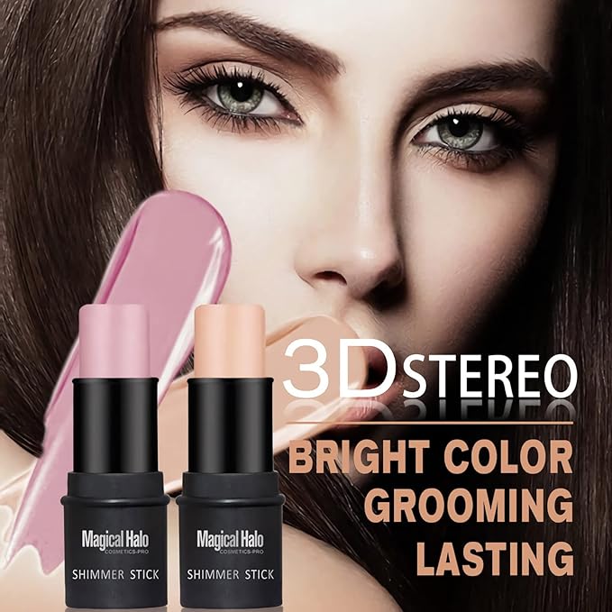 4 Pcs Cruelty-Free Waterproof Highlighter Makeup Sticks Shimmer Illuminator and Blush Stick Face Contour Cosmetics Set Easy To Use Blends Effortlessly-Velvo Beauty