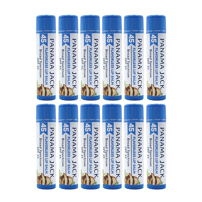 Panama Jack Sunscreen Lip Balm - SPF 45, Broad Spectrum UVA-UVB Sunscreen Protection, Prevents & Soothes Dry, Chapped Lips-Velvo Beauty