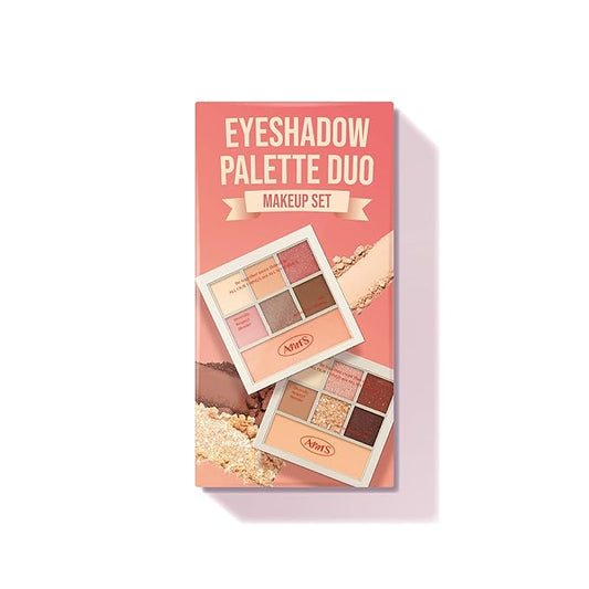 AMTS Off Sienna & Authentic Amber Eyeshadow Palettes Set, Valentine's gifts for teen girls, women | Matte Shimmer Metallic, Long Lasting-Velvo Beauty