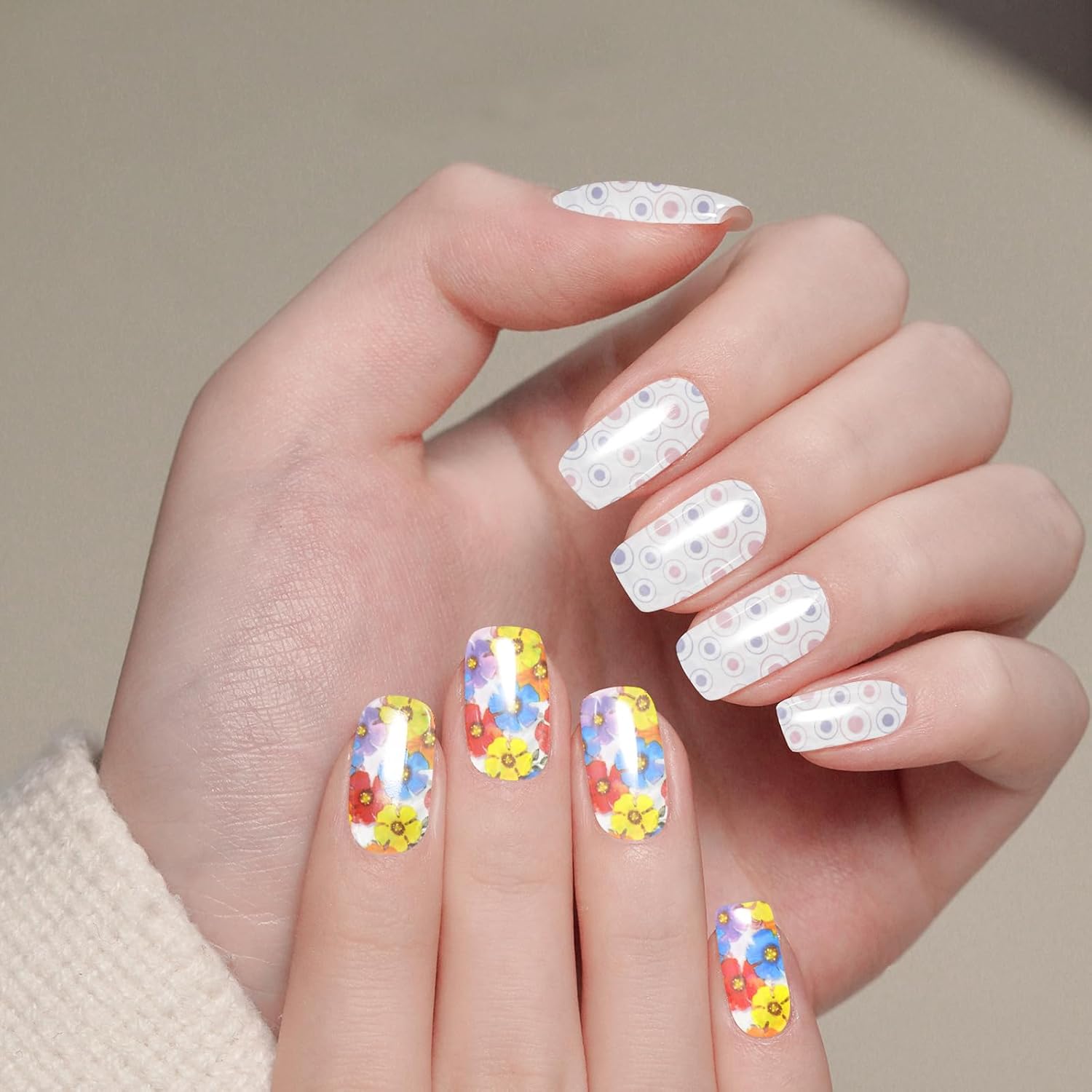 WOKOTO 300 Sheets Nail Foils Transfer Kit, Holographic Flower Marble Foil Sheets for Nail Art Transfer Paper, 1 Set for All Various Designs Nail Foil Transfer for Women Girls Nails-Velvo Beauty