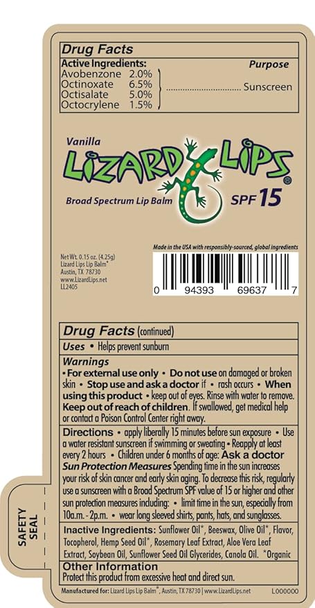 Lizard Lips SPF 15 Lip Balm (4 Flavor Variety)-Velvo Beauty