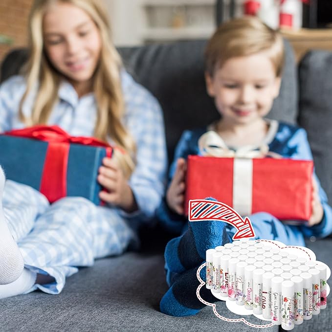 50 Pcs Bible Verse Lip Balm Bulk Christian Gifts for Women Faith Religious Moisturizing Lip Balm with Scripture Inspirational Lip Care Product for Friend Teacher Worker Employee-Velvo Beauty