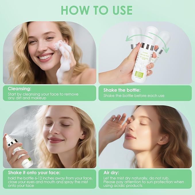 AUSLKA Salicylic Acid Oil Balancing Spray with 2% Salicylic Acid Regulates Skin Balance for Pimple and Oily Skin, Fruit Acid Spray for Face & Body (3.4 Fl Oz)-Velvo Beauty