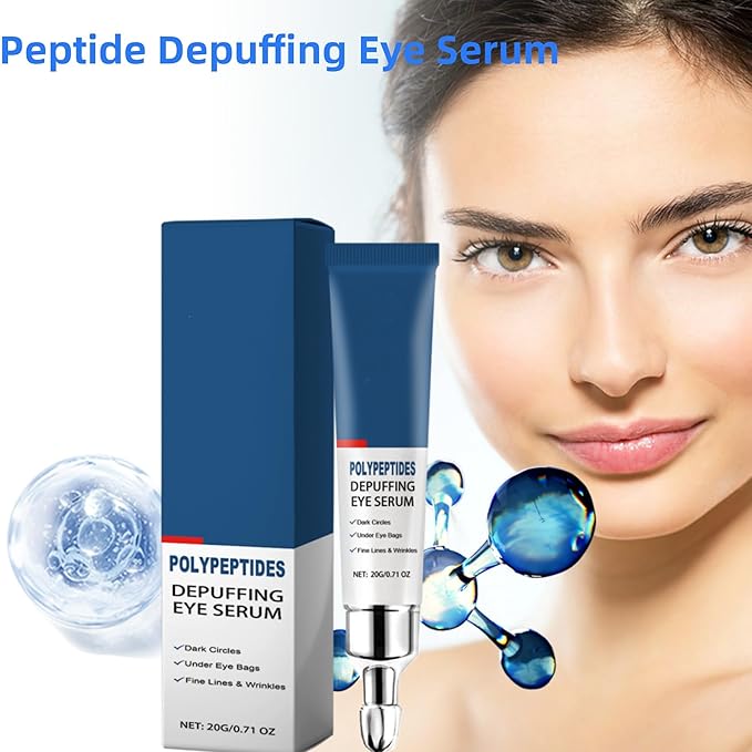 Peptide Depuffing Eye Serum, Himeye Peptide Eye Serum, Men's Caffeine Eye Serum, Men's Collagen Anti-Aging Eye Cream for Wrinkles, 0.5 Ounce (Pack of 2)-Velvo Beauty