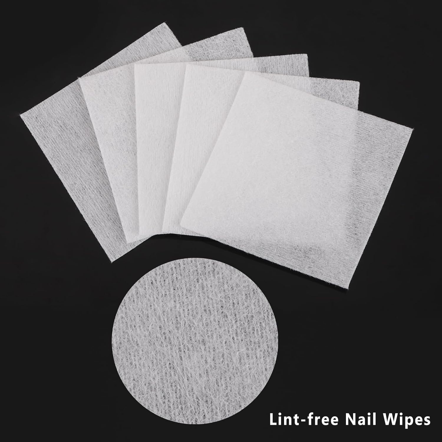 BTYMS 650 Pcs Lint Free Nail Wipes, 2" x 2" Nail Polish Removers Cotton Pads-Velvo Beauty