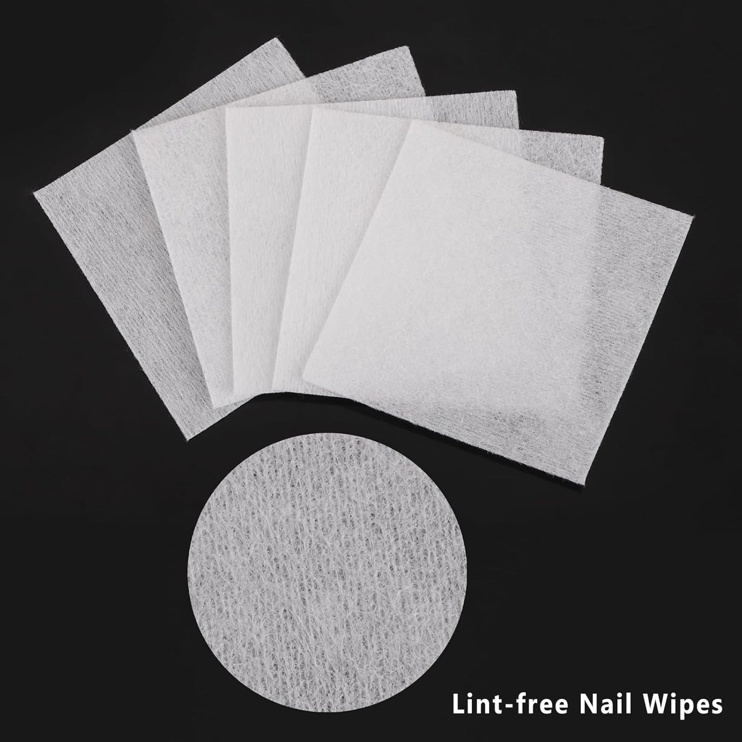 650 Pcs Lint Free Nail Wipes 2" x 2" Nail Polish Removers Cotton Pads and 20 Pcs Reusable Toes & Fingers Nail Soak Off Clips-Velvo Beauty