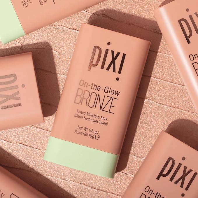 Pixi On-the-Glow Bronze - SoftGlow, Hydrating Tinted Moisture Bronzer Stick with Ginseng, Aloe Vera & Fruit Extracts, For Cheeks & Lips, 19g / 0.6oz, Paraben-Free-Velvo Beauty
