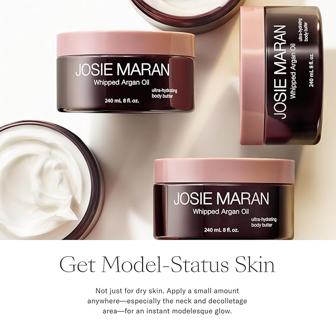 Josie Maran Argan Layering Kit - Whipped Argan Oil Body Butter + Prosperity Body Mist - Delivers an All Over Body Glow, Intense Hydration & Absorbs Quickly - Vanilla Cherry (2 Piece Set)-Velvo Beauty