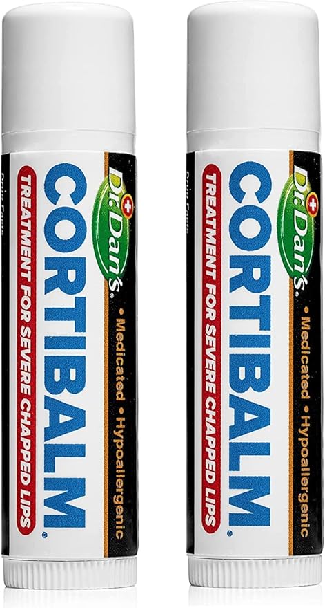 Dr. Dan's Cortibalm - 2 Pack - for Dry Cracked Lips - Healing Lip Balm for Severely Chapped Lips - Designed for Men, Women and Children-Velvo Beauty