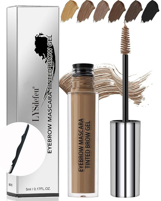 Waterproof Tinted Brow Gel- Long Lasting SmudgeProof Liquid Eyebrow Makeup, Eyebrow Mascara Tinted Brow Glue, Eye Brow Filler, Volumizing Enhance Brow Mascara,With Brow Razor,Gift for Women- 03Brown-Velvo Beauty